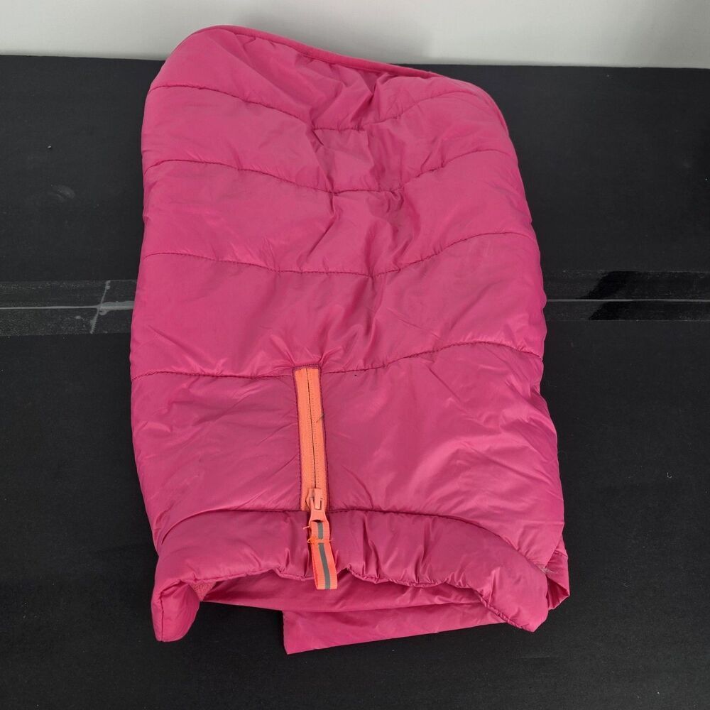 Dog Coat Jacket Medium Pink Quilted Nylon Fleece Lined Pet Vest Winter